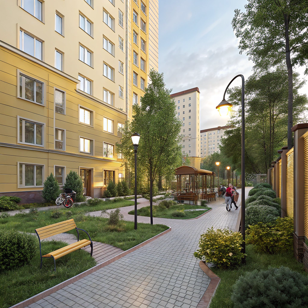 Разработка дизайн-проекта придомовой территории ул. Сахалинская, 38