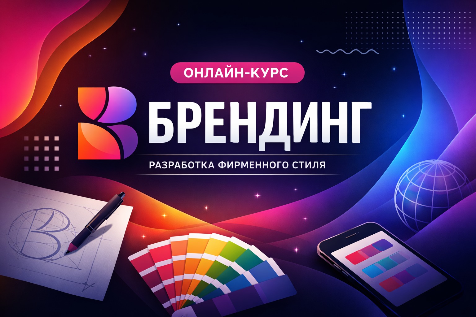 Разработка фирменного стиля онлайн курса Брендинг